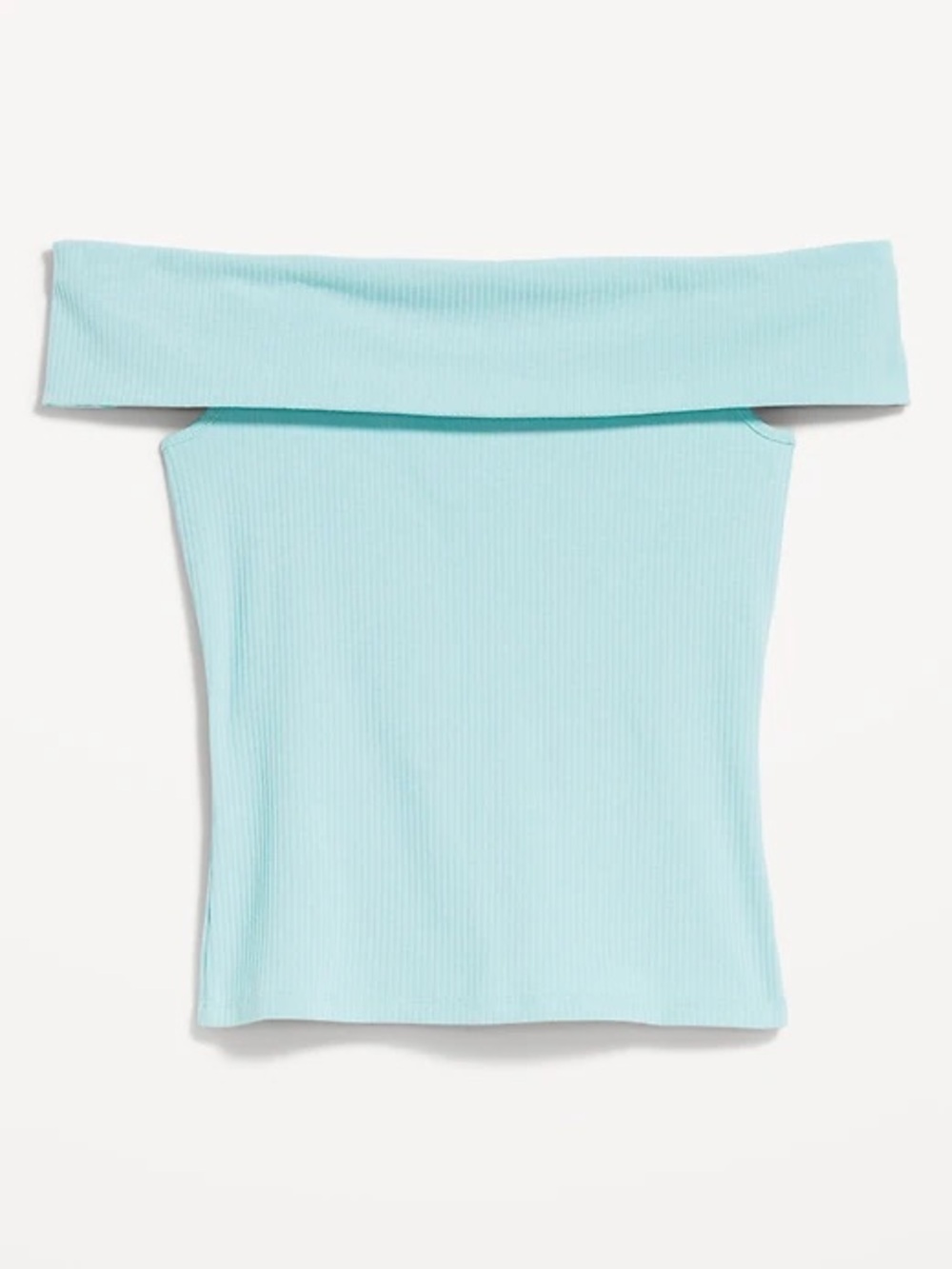 Old Navy NWT Light Blue Off the Shoulder Top Size L Pastel Feminine Ribbed